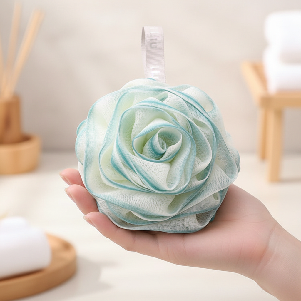 Relaxing Rose Petal Body Sponge - Pexav