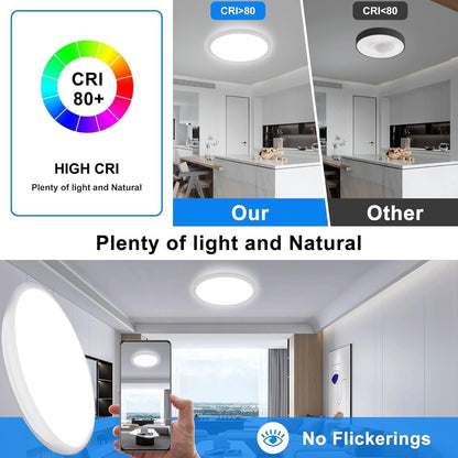 Bathroom LED Ceiling Light, 15W 1500lm, IP54 Waterproof, Ultra-Thin Design, Energy-Saving