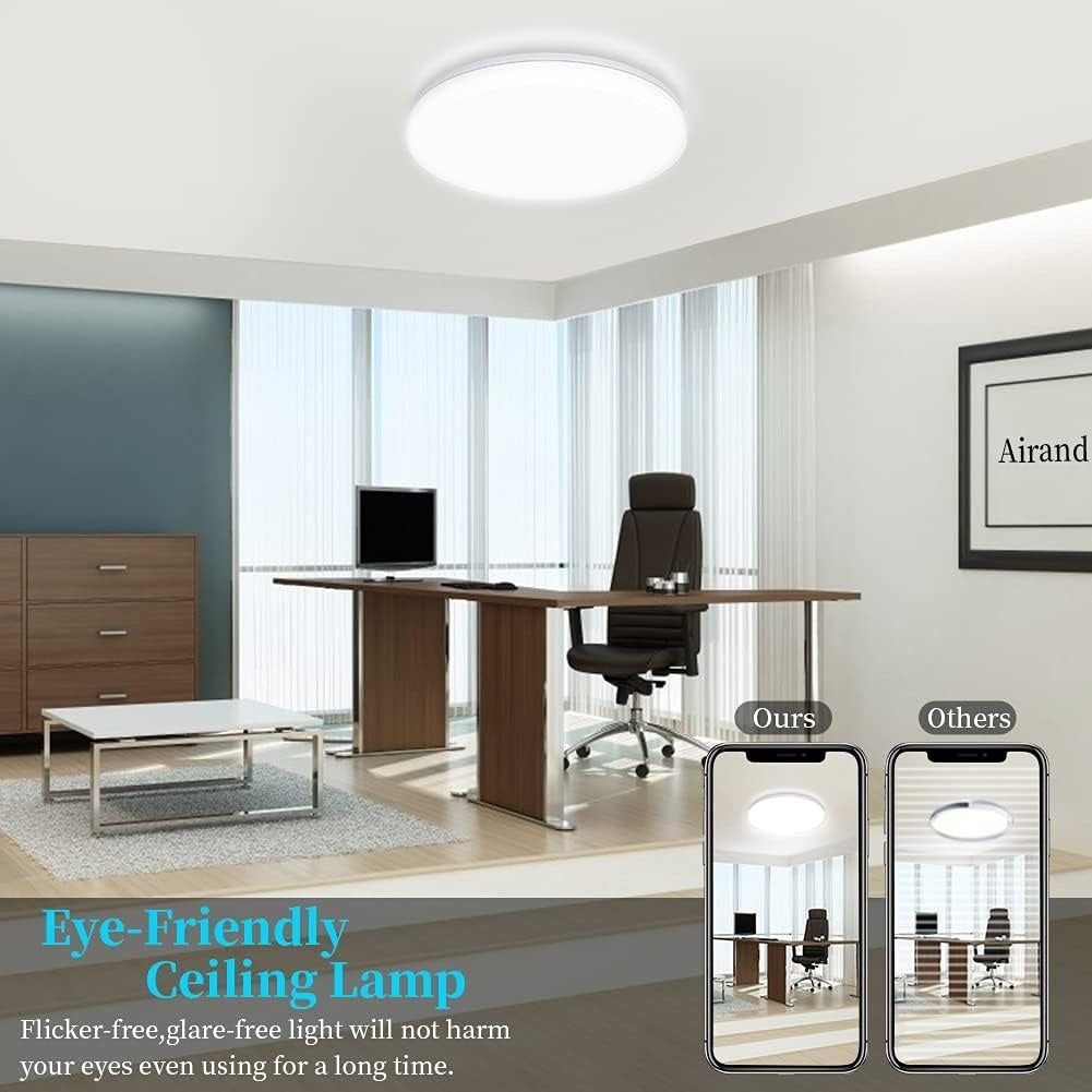Bathroom LED Ceiling Light, 15W 1500lm, IP54 Waterproof, Ultra-Thin Design, Energy-Saving