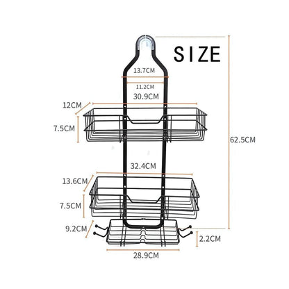 Variant image for Three Layer Shower Organizer Caddy - Durable Iron Wall-Mounted Bathroom Storage and Shower Organizer for Essentials-3