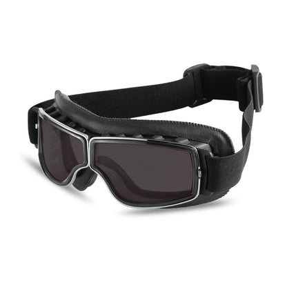 Classic Biker Leather Goggles