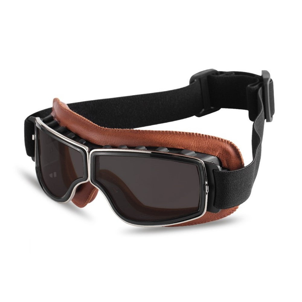Classic Biker Leather Goggles