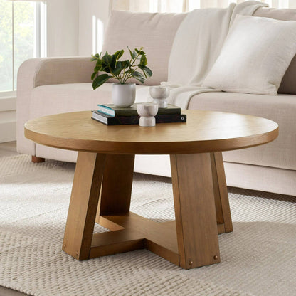 Solid Oak Low Coffee Table