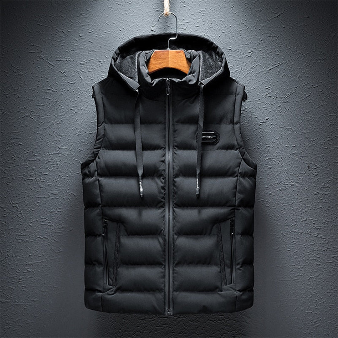 Warm Men's Padded Vest Waterproof Sleeveless Coat - Pexav