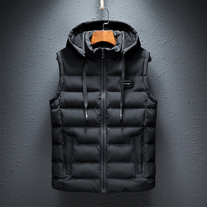 Warm Men's Padded Vest Waterproof Sleeveless Coat - Pexav