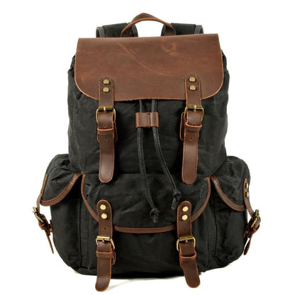 Tough Water-Resistant Leather Backpack