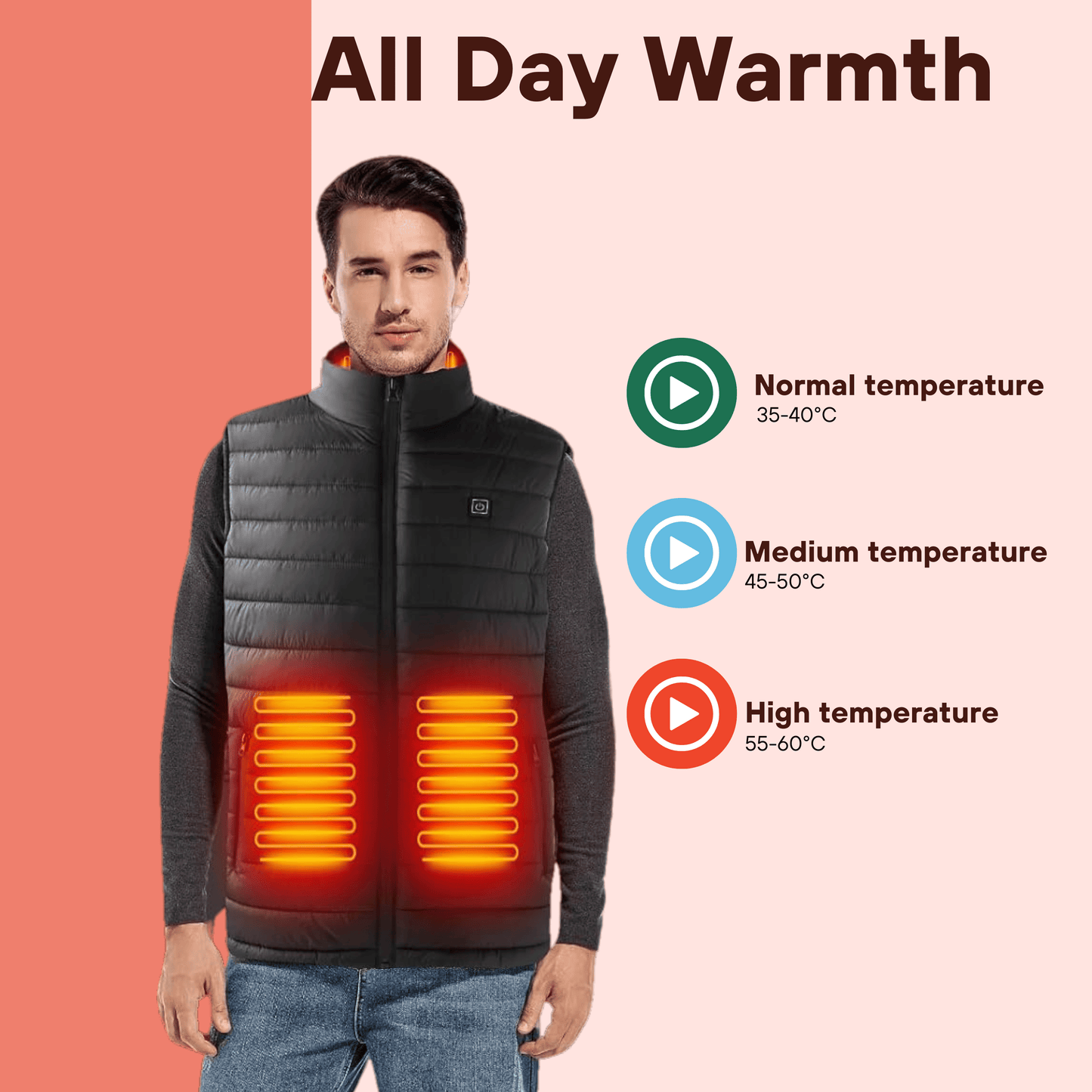 Warm Water-Resistant Outdoor Gilet