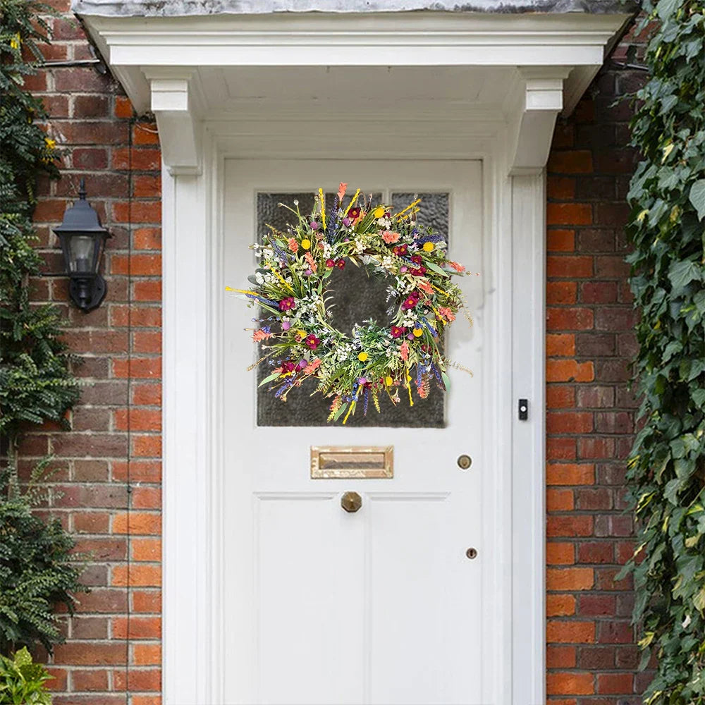 Beautiful Fake Flower Door Wreath Home Decoration - Pexav