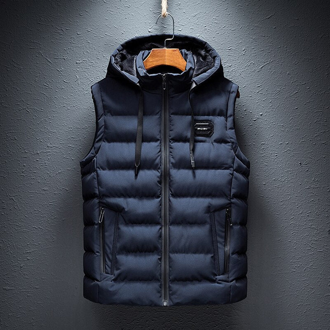 Warm Men's Padded Vest Waterproof Sleeveless Coat