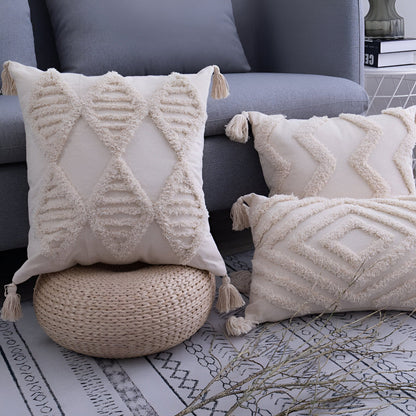 Boho Chic Cushion Covers – Ibiza Inspired Cotton Pillow Cases for Sofa and Scatter Cushions, 45x45cm, 30x50cm 1