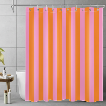 Colorful Stripe Bathroom Shower Curtain - Pexav