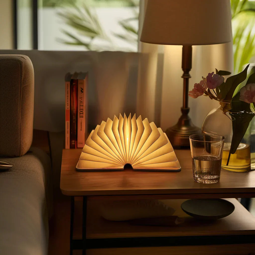Compact Book Style LED Desk Lamp Dimmable Light