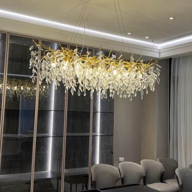 Elegant Crystal Drop Ceiling Lamp Indoor Light Fixture