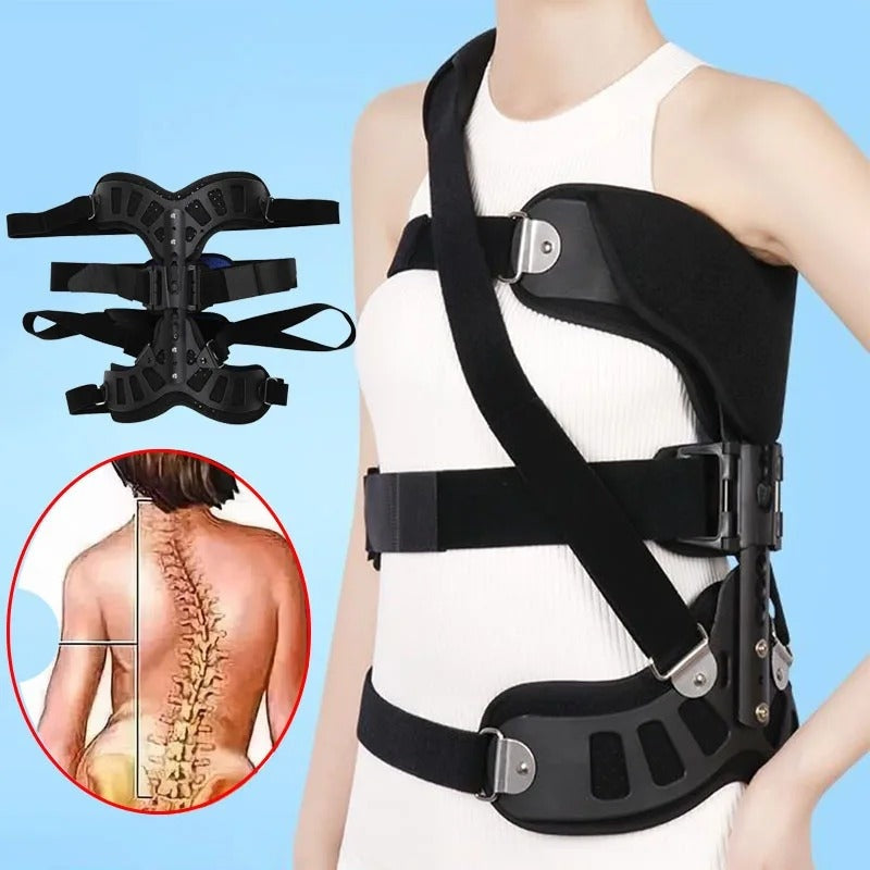 Adjustable Back Support Brace for Scoliosis Relief - Pexav