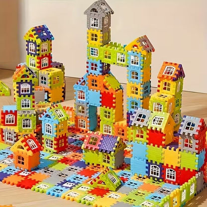 Classic Kids Wooden Block Set, Safe and Fun Building Toys - Pexav