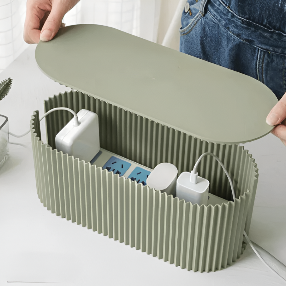 Compact Cable Storage Box for Home Office Organization - Pexav