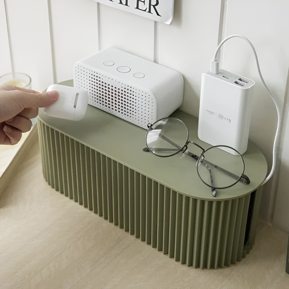Cable Organization Box for Desk – Minimalist Cable Storage in Soft Macaron Colors – Durable ABS Plastic Cable Holder 1