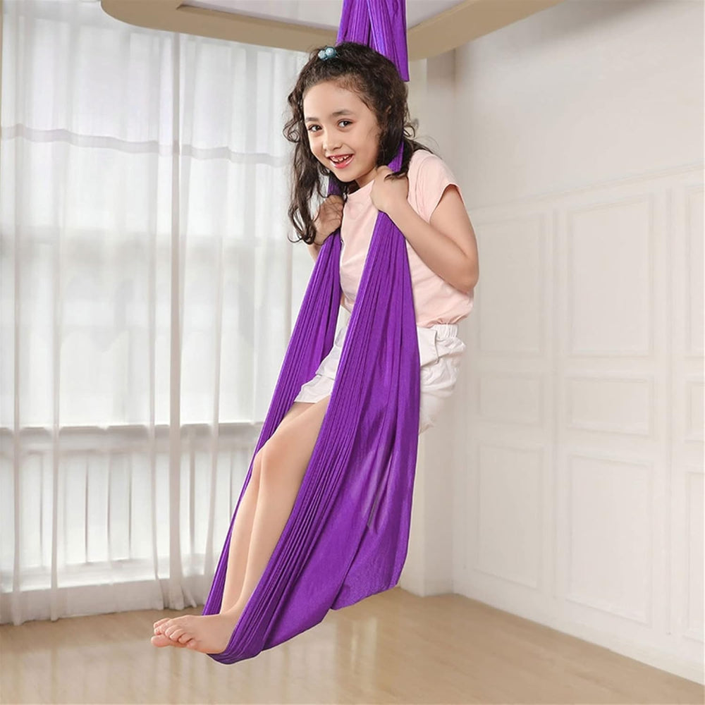 Calming Sensory Swing for Children - Durable Indoor/Outdoor Therapy Swing for Sensory Integration and Emotional Balance 2
