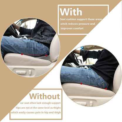 Car Seat Cushion For Short Drivers Height Risers For Adults, Memory Foam Car Seat Pad