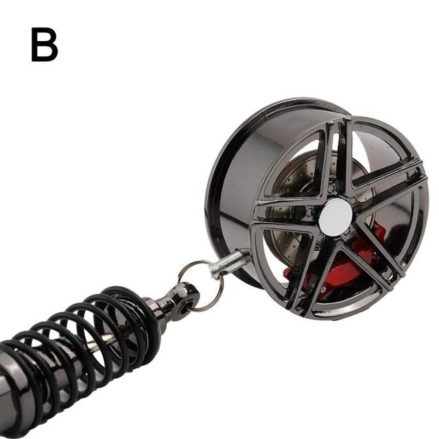 Car Shaped Rear View Mirror Keychain Accessory