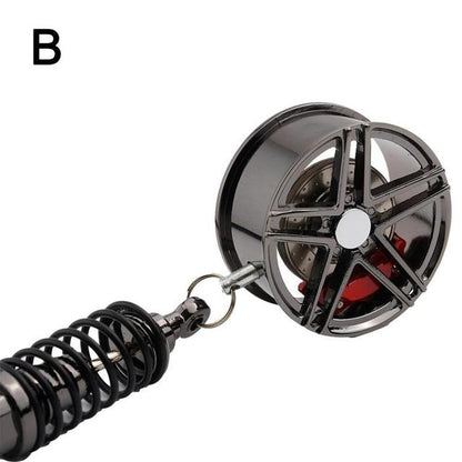 Car Shaped Rear View Mirror Keychain Accessory