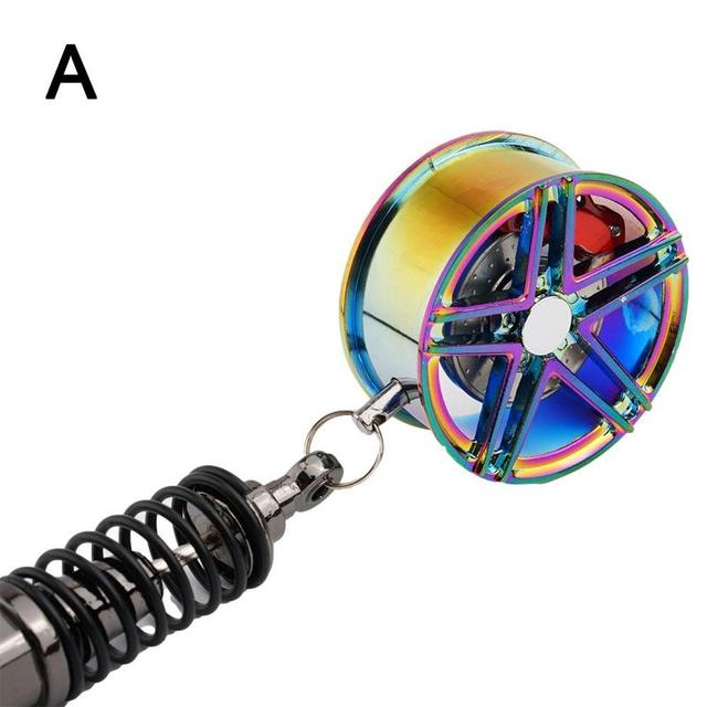 Car Shaped Rear View Mirror Keychain Accessory