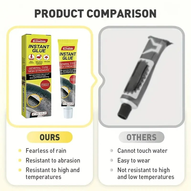 Car Tire Crack Repair Glue with High Strength Adhesive, Waterproof & Weather-Resistant