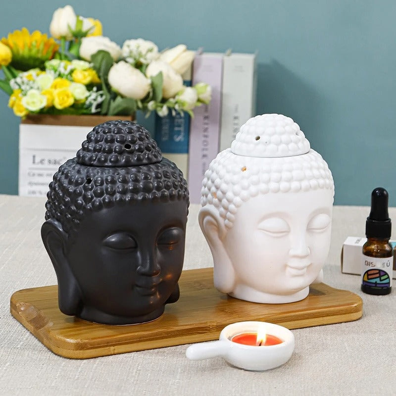 Serenity Buddha Aromatherapy Essential Oil Candle Holder - Pexav