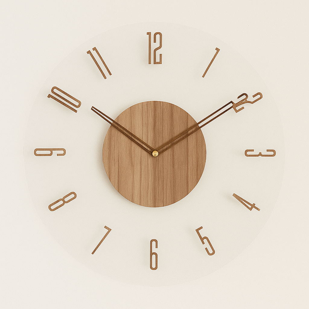 Rustic Wooden Silent Wall Clock