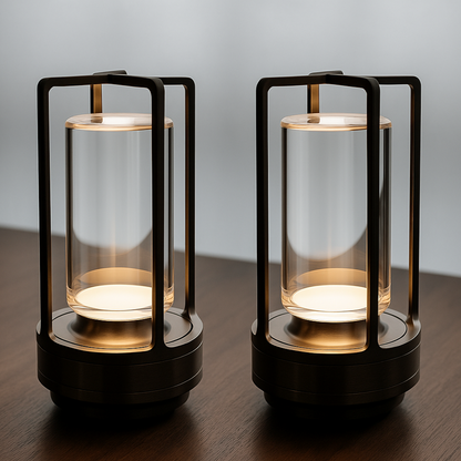 Battery Powered Glass Table Lamp – Compact Mood Lighting