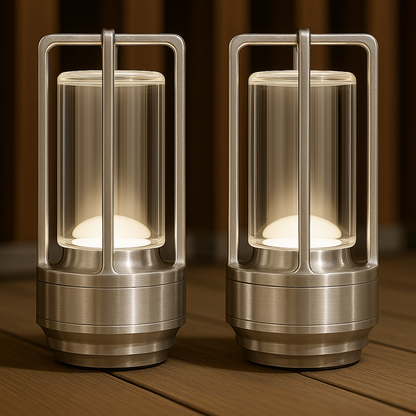 Battery Powered Glass Table Lamp – Compact Mood Lighting
