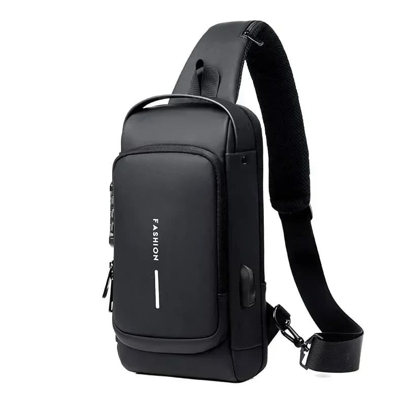 Secure Crossbody Bag for Men with USB Charger Pocket