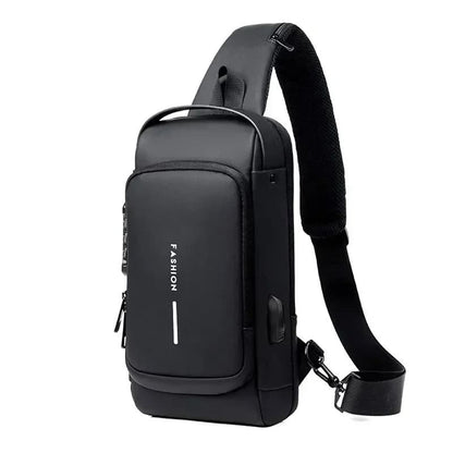 Secure Crossbody Bag for Men with USB Charger Pocket