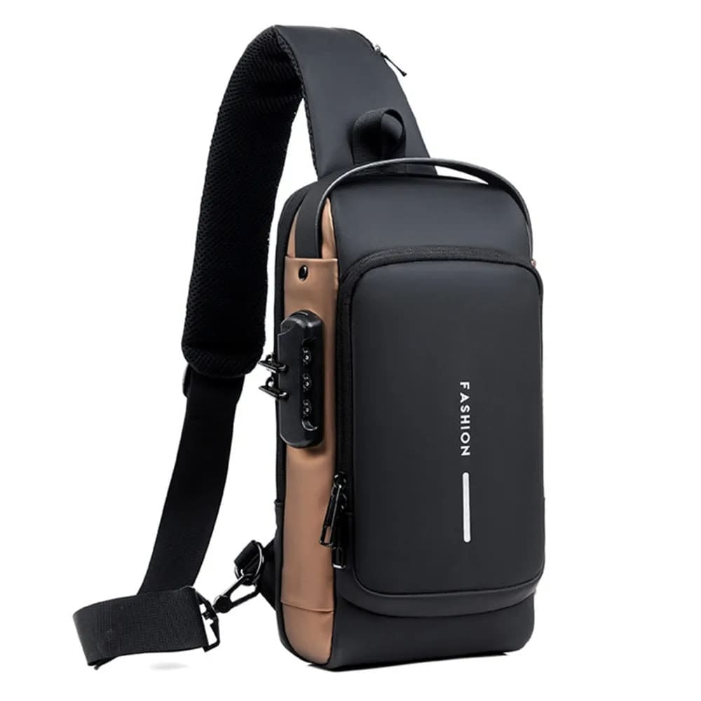 Secure Crossbody Bag for Men with USB Charger Pocket