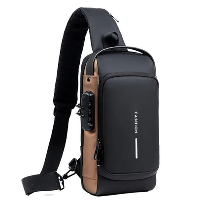 Secure Crossbody Bag for Men with USB Charger Pocket