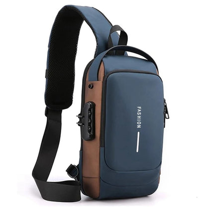 Secure Crossbody Bag for Men with USB Charger Pocket