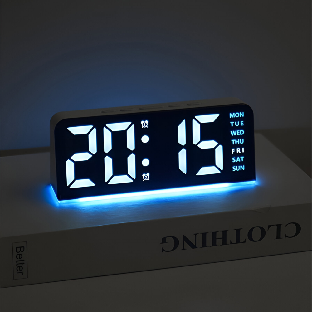 Sleek Compact LED Alarm Clock with USB Charging - Pexav