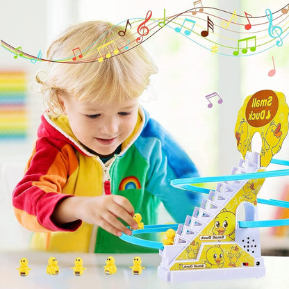 Children's Ducklings Climb with Fun Music & LED Lights and Educational, Safe for Months 9+