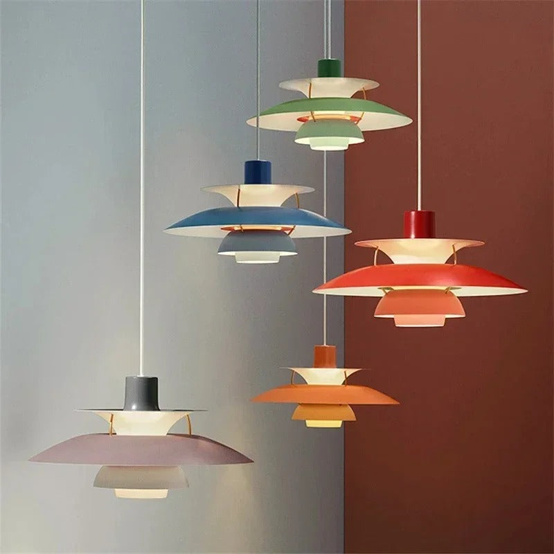 Vibrant Glass Drop Pendant Lamp - Pexav