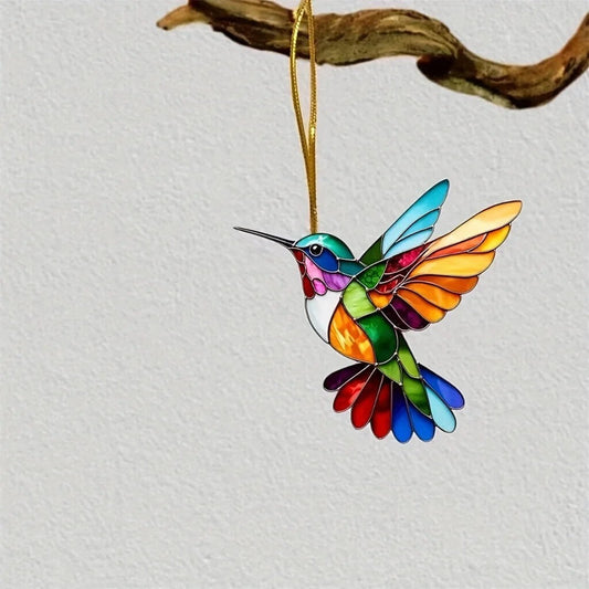 Vibrant Bird Glass Decor for Windows - Pexav