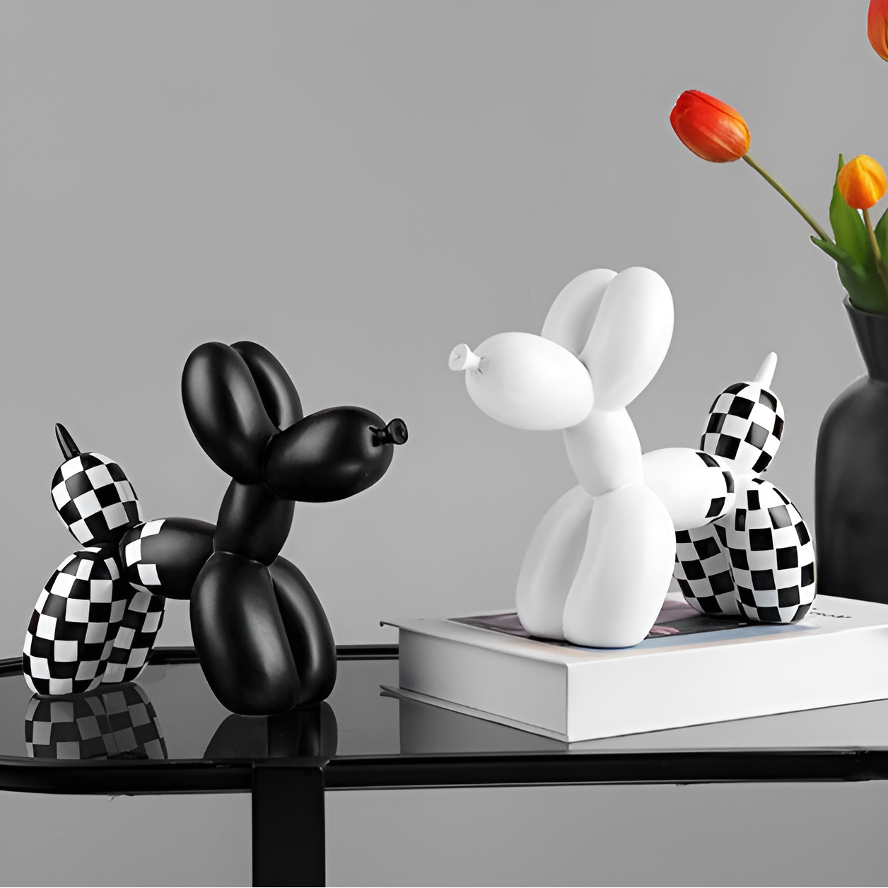Colorful Resin Balloon Dog Sculpture for Home Decor – Whimsical Wall Decor Accent for Living Room and Room Decor 1