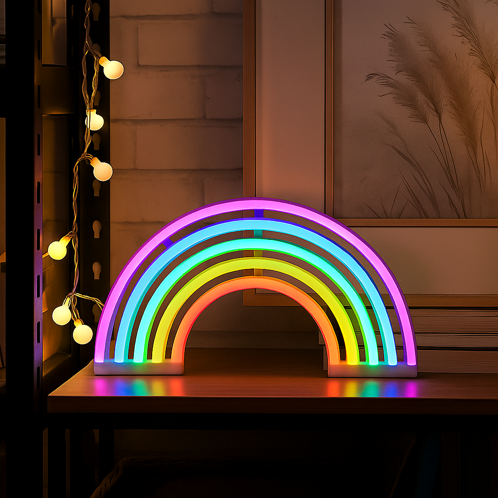 Colorful LED Bedroom Lamp with Adjustable Brightness - Pexav