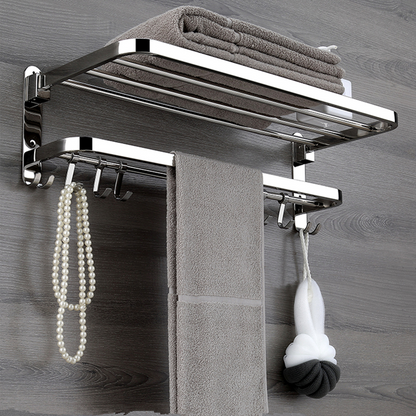 Space Saving Collapsible Steel Shower Rack - Pexav