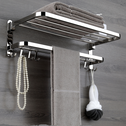 Space Saving Collapsible Steel Shower Rack - Pexav