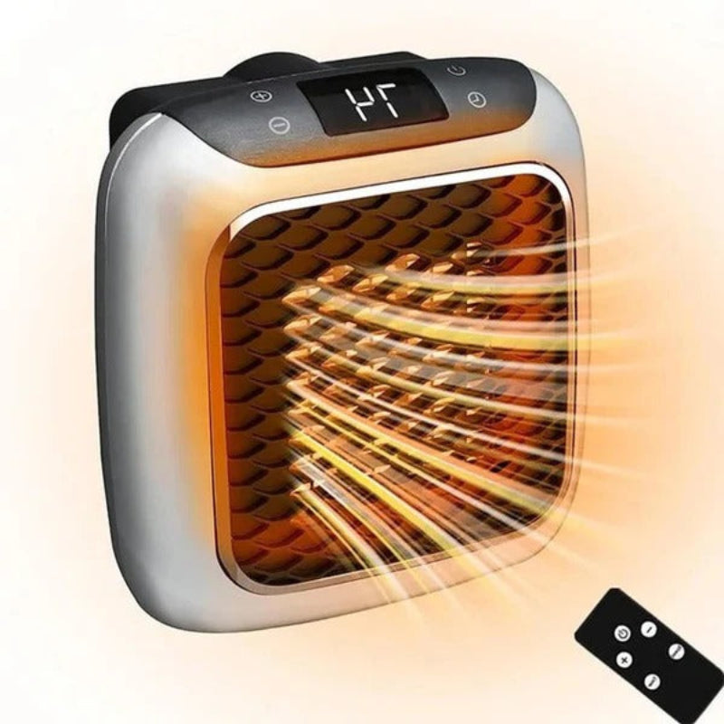 Compact 800W Electric Heater with Adjustable Thermostat – Portable Space Heater for Bedroom and Home Office, Whisper-Quiet Operation 4