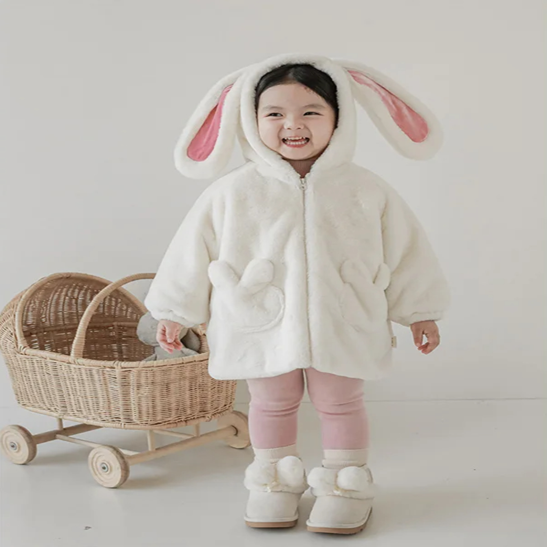 Warm Cute Rabbit Childrens Hoodie Coat - Pexav