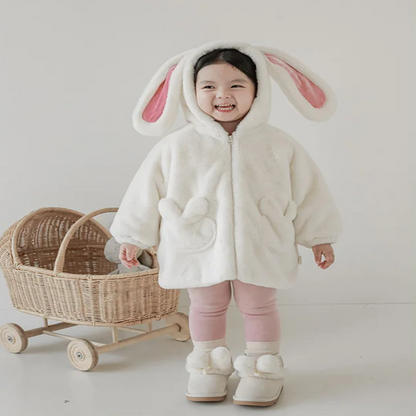 Warm Cute Rabbit Childrens Hoodie Coat - Pexav