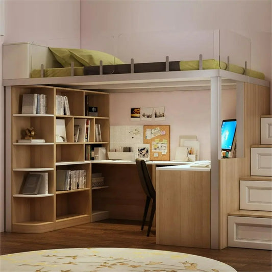 Compact Student Desk Bunk Bed - Pexav