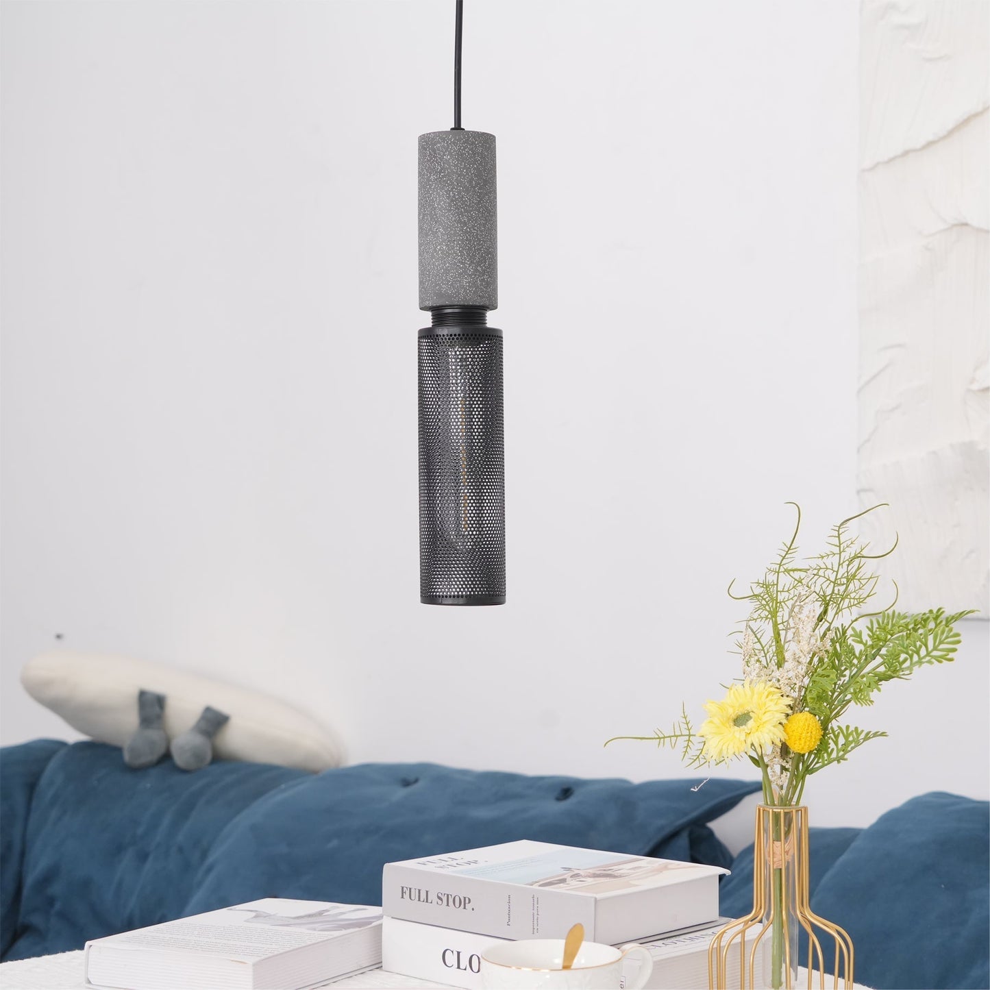 Sleek Metal Hanging Ceiling Light Fixture