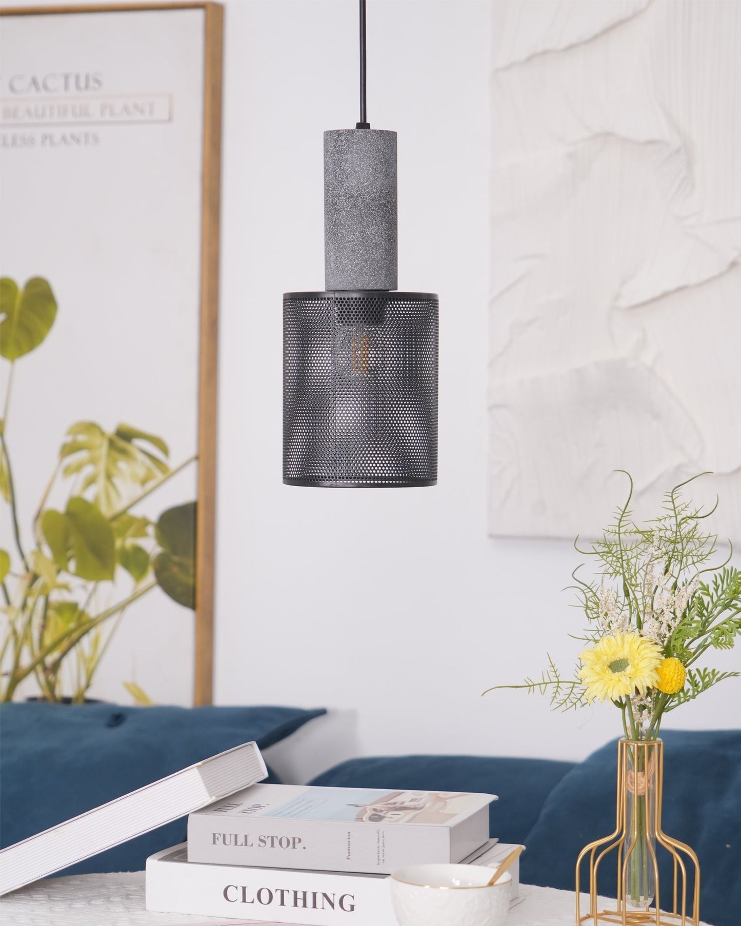 Sleek Metal Hanging Ceiling Light Fixture